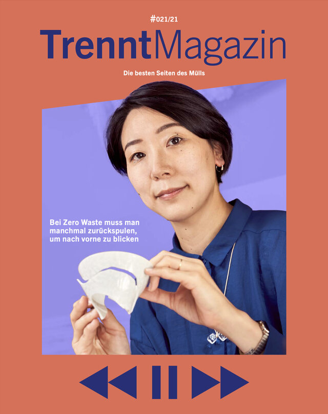 Cover des Trenntmagazins Frühling 2021, Portrait einer Künstlerin